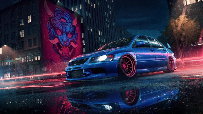 The Camera Toolkit can be easily found on the nfsmods website.

This picture also uses several in-game modifications.

1. Stance mod I've used in this picture is a Work In Progress part of the upcoming "Project Unite" for NFS Unbound. Currently private.

2. Disabled traffic, so that passing cars do not interfere with the shooting process in various ways. At the moment this mod is under development and is not available to the public. 
The authors of the mod are: CrazyChicken♿#5423 and Panic.

3. The street art was internally swapped with another street art. Its original location is in a very bad looking area.

Disclaimer. The lights are in-game, placed on the stage during the shooting process. This is a composite picture, which was post-processed in photoshop.
