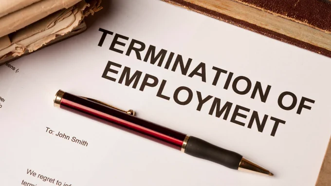 Termination of employment document.