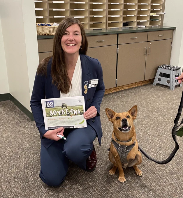 NJSTOY 2023 w Tito the Therapy Dog at Spring Lake Heights School