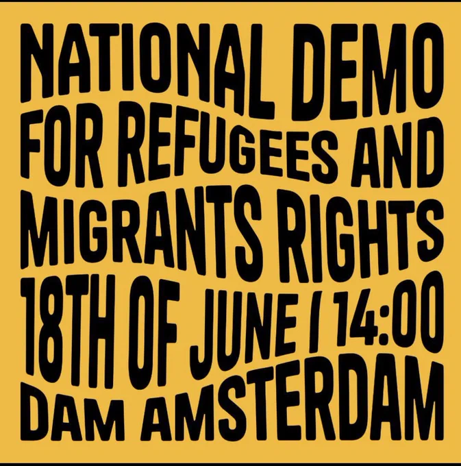 Demonstratie 🪧 migranten op zondag 18 juni, 14.00u start op de Dam!
