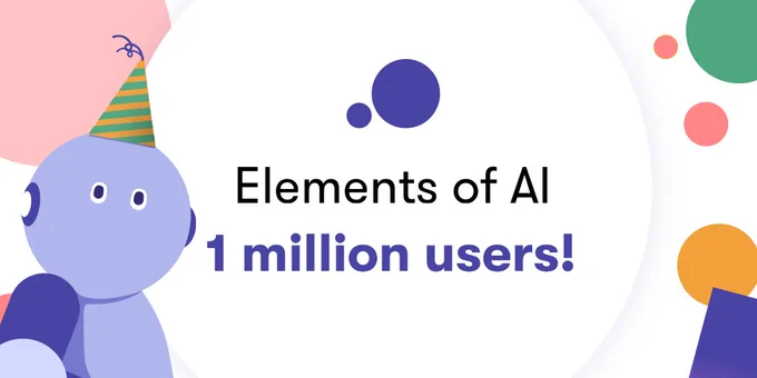 Elements of AI 1 million users!