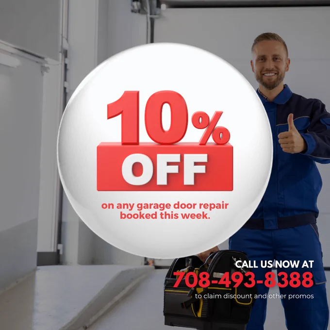 An image about A person enjoying the quiet operation of a garage door after repairs, highlighting noise reduction.