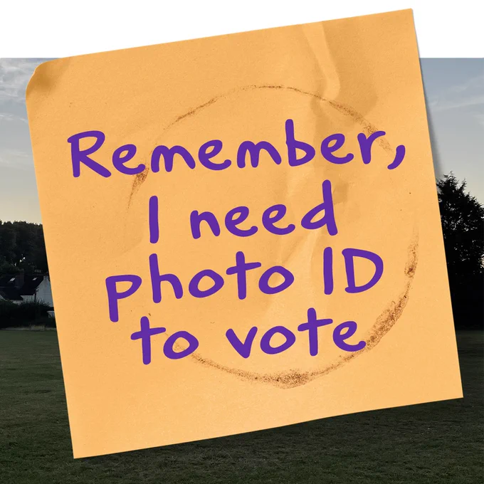 Remember, I need photo ID to vote 