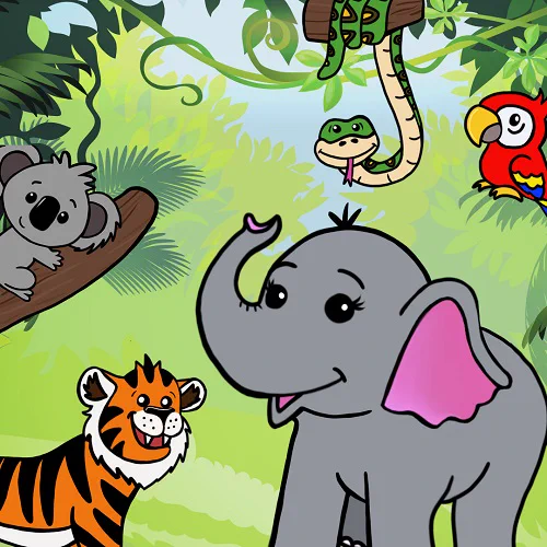 cartoon jungle animals