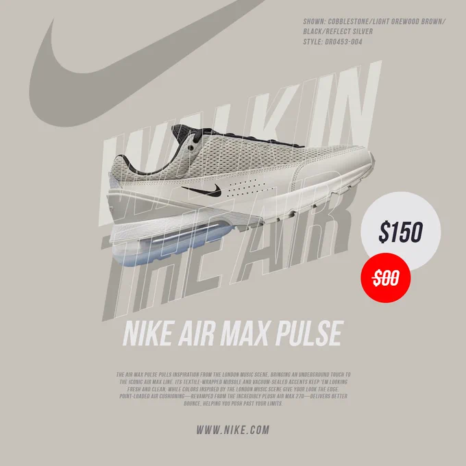 Nike Air Max Pulse: https://www.nike.com/t/air-max-pulse-mens-shoes-ShS3tL/DR0453-004