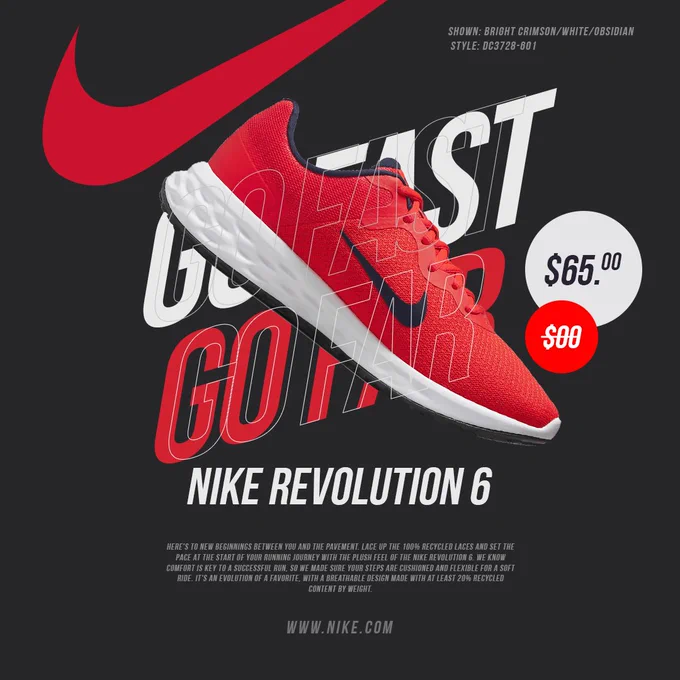 Nike revolution 6: https://www.nike.com/t/revolution-6-big-kids-road-running-shoes-8zWsC4/DD1096-607
