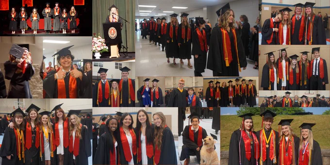 collage of photos from Warwick's 2023 Graduating Class