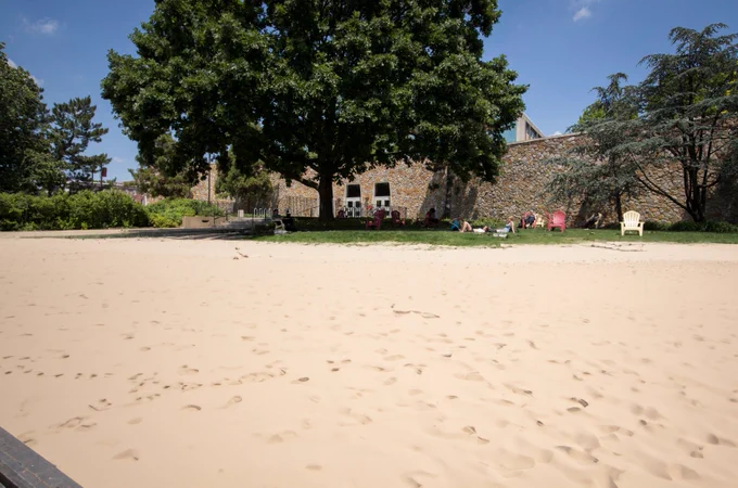 Beury beach with sand