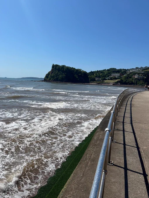 Image of Teignmouth Seafront taken in June in the sunshine. 