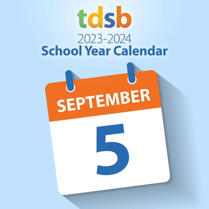 TDSB 2023-2024 School Year Calendar - September 5