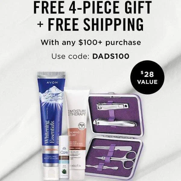 🎉 Avon's LIVE Shopping 🛍 Show:   "Celebrating Dads" 👔 

🗓 Monday, June 5

⏰️ Time: 2pm ET

📣 Offers valid until Tuesday, June 6 at 11:59pm PST

LIVE Shopping link
https://www.avon.com/live-shopping?rep=skingshafer 
 

☆ $100 Offer: 4-Pc Gift   FREE Shipping 

🎉 Code:  DADS100

♤ $150 Offer: 5-Pc Gift   FREE Shipping 

🎉 Code:  DADS150

ItsSybCalling Avon Online store:
https://www.avon.com/repstore/skingshafer?rep=skingshafer 

My brochure 
https://www.avon.com/brochure?rep=skingshafer

#ItsSybCalling Avon Independent Sales Representative 

#itssybcalling #avoninsider #Avoninsider #FreeShipping #directdelivery  #AvonLiveShopping #avonproducts #liveshopping