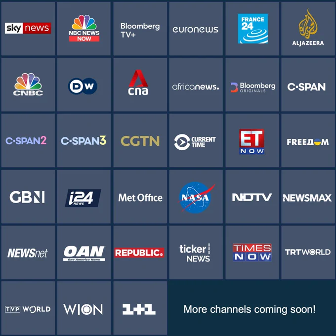 NewsPlayer  33 LIVE World News Channels in one place