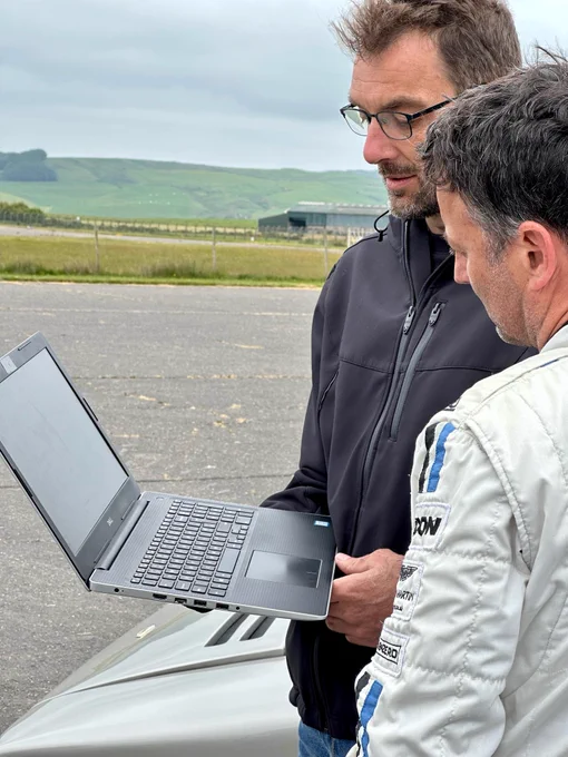 Darren Turner learns the car has just gone 205.4mph