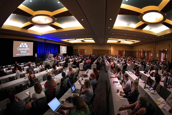 CreativePro Week 2023 main ballroom at the Sheraton Grand at Wild Horse Pass