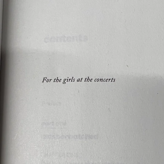 For the girls at the concerts