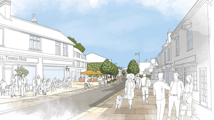 Artist's impression of Ewell village