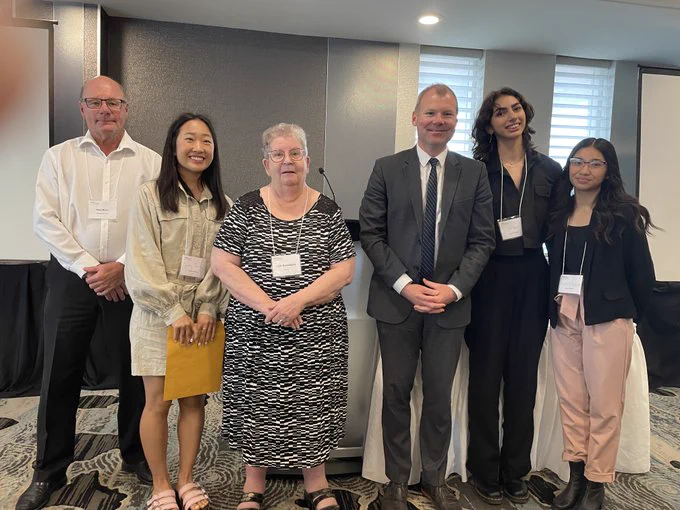 Campbell Collegiate Stargivers Initiative team with Education Minister Dustin Duncan & Public Schools of Saskatchewan personnel.