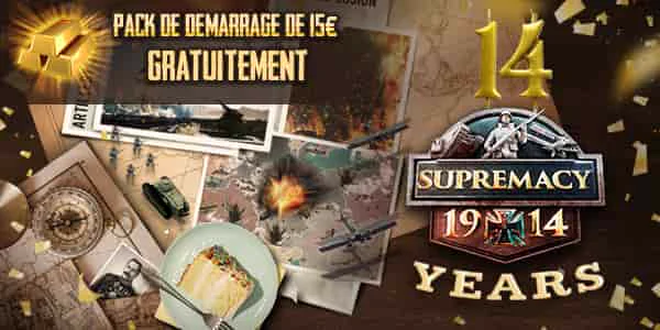 Supremacy 1914 Starter Pack pour célébrer le 14e anniversaire
https://www.mmogratuit.com/supremacy-1914-starter-pack-pour-celebrer-le-14e-anniversaire/
Bytro Labs GmbH et MMOGratuit.com proposent aux offrir de nouveaux joueurs de Supremacy 1914 ce package de jeu totalement gratuit, qui commencera aujourd’hui et jusqu’au 4 Juin , tous les offrir de nouveaux joueurs qui utiliseront notre lien l’obtiendront. en suivant les instructions, pour célébrer le 14e anniversaire.
#JeuMMO #JeuxMMO #JeuRTS #jeuxRTs #MMORTS #SUPREMACY1914 #supremacy1914fr 