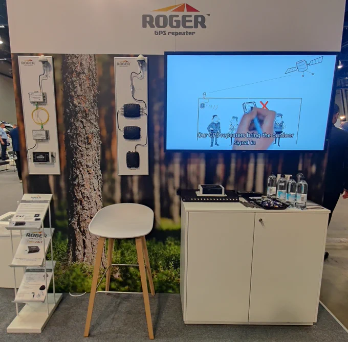 Roger GPS stand @CCW2023 at Helsinki