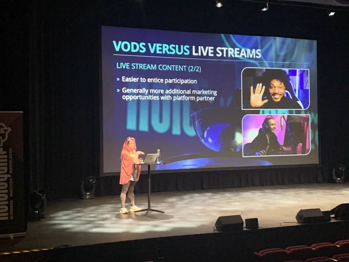 Clara Sia at Nordic Game in Malmö telling insights about influencer strategies.