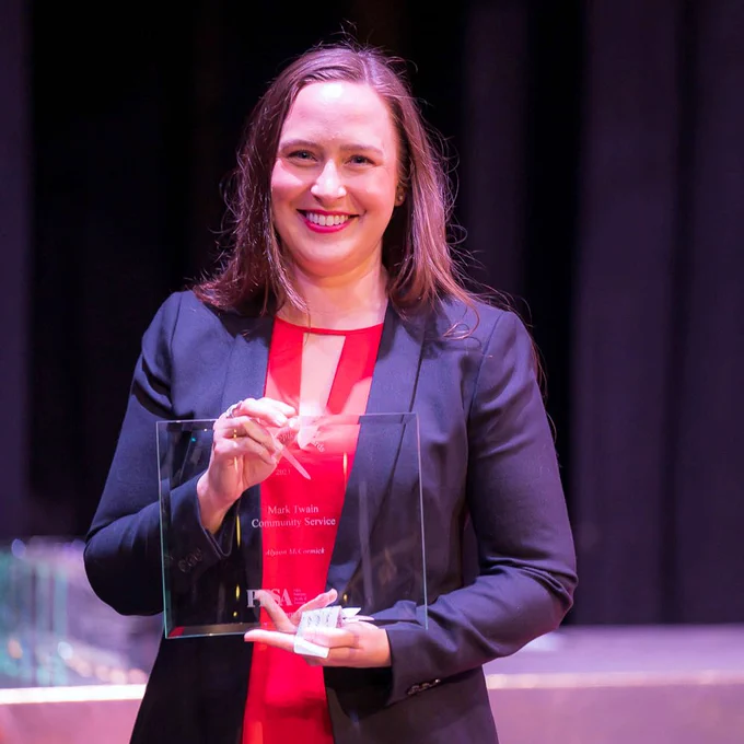 Alison McCormick, Mark Twain Community Service Award