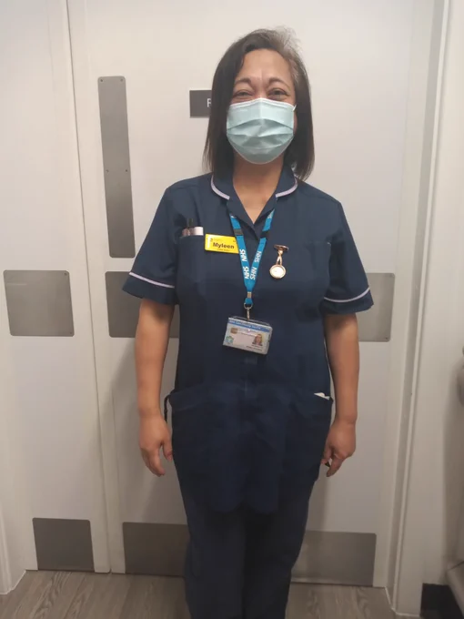Picture shows Myleen, Junior Sister on Ashgrove Ward