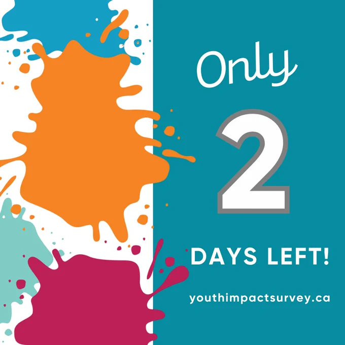 Only 2 days left! YouthImpactSurvey.ca