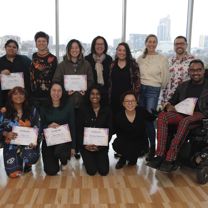 Image Description: A group photo from the 2022 Disability and Culturally Diverse Internship Graduation Ceremony. Photo by Dieter Knierim.