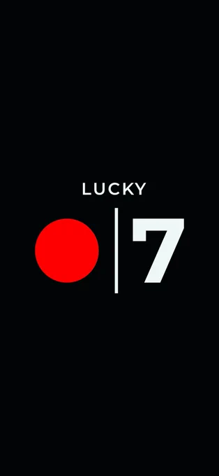 Logo with red circle denoting luck and a number seven with the word lucky above.