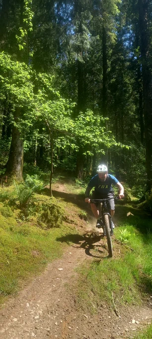 Mtbing in the green, green Dyfi forest