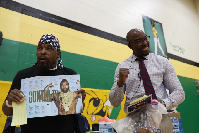 Mr. T and Principal Rader