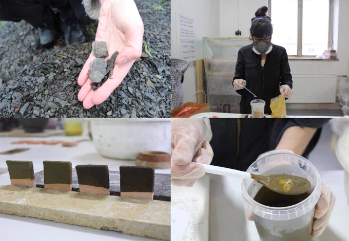 Seminar title: Mineral Matterings: Encountering Minerals through design
This thesis problematizes an extractivist relation to matter underpinned by dualisms that separates humans from ‘nature’ and which allows for the treatment of matter as mere resource to be exploited. I suggest that critical mapping –exposing design’s invisibilities in terms of abstract and distanced sites of extraction and production– can help diagnosing and understanding this destructive kind of anthropocentrism that underpins the design field as well, and Western modernity and culture at large. Creative approaches like attentively encountering other-than-human worlds and exploring minerals as agential matter and trans-corporeal enactments, emerged in my search to understand mineral matter otherwise. These approaches were developed through two design projects: Mineral Walk and Creative Critical Clay, both situated in sites of past, present or future mineral extraction. 