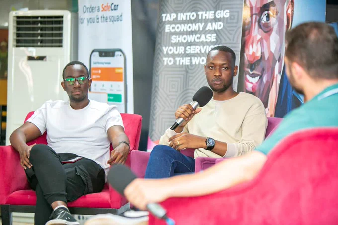 Photo credit: Joab (From Left to Right) Clifford Mugerwa, Head of Digital Marketing Next Media, Lulinde Frank Freelance Digital Marketer, Alice Namugerwa Founder of Belle Beauty, and Mohammad Yahfouti VP of Marketing Safeboda