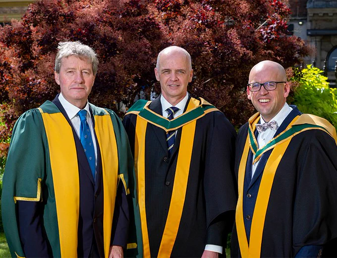 L-R: Professor Pat Guiry, RIA President, Professor James O'Donnell and Professor Chris Lynch