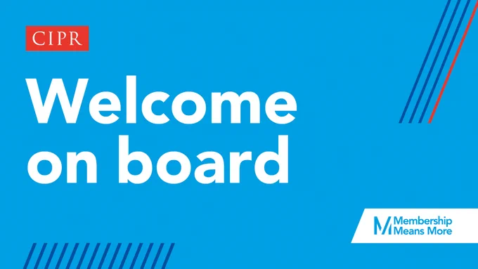CIPR logo. Main heading: Welcome on board.