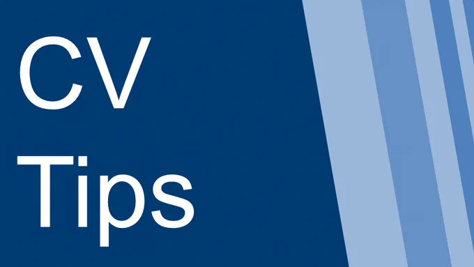 Text reads CV Tips