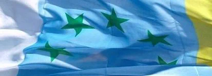 Bandera Canaria 7 Estrellas Verdes