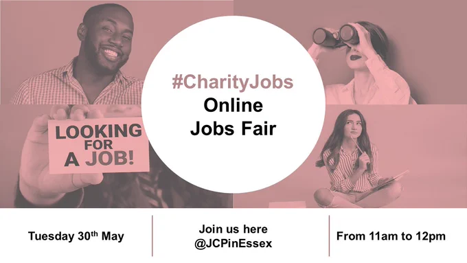 Charity jobs online jobs fair Tuesday 30th May 11am - 12pm  