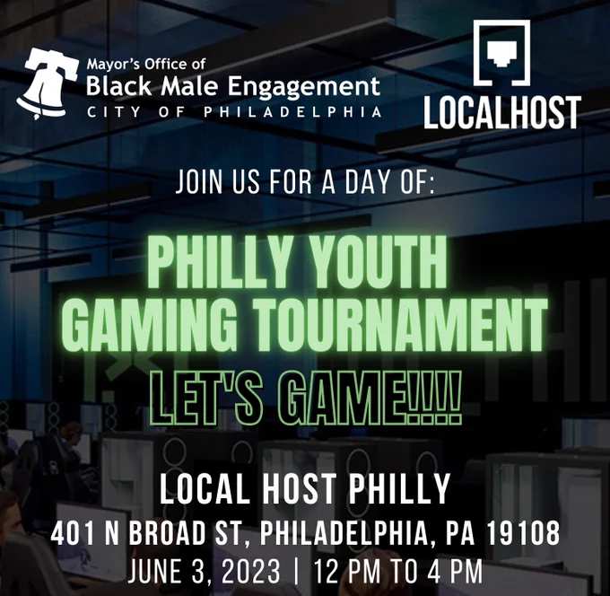 Philly Youth Gaming Tournament. Register here: bit.ly/LetsGamePHL 