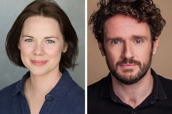 A photo showing headshots of Gina Beck and Edward Harrison