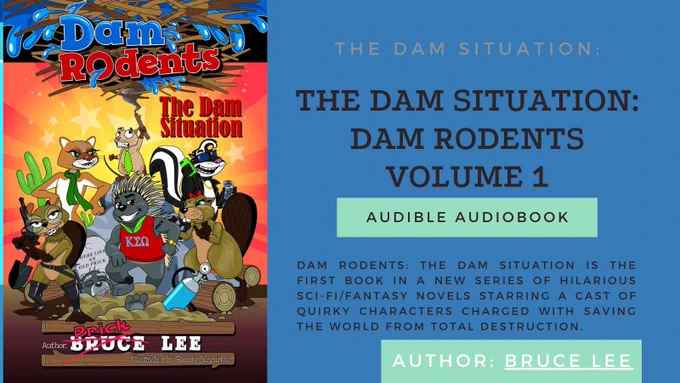 Dam Rodents: The Dam Situation is the first book in a new series of hilarious sci-fi/fantasy novels starring a cast of quirky characters charged with saving the world from total destruction.

It all starts at the Suwanee High Institute of Technology (SHIT), where Richard Johnson, a.k.a. Prick, informs his lab partner, Skunky, that he's given up on developing Richard's Vitamin Extract. So Skunky leaves the condescending Prick to his fancy electromagnetism and continues working on the beverage.

Fast forward: Prick - now much older - has seen his life spiral downward. And with no help from his grossly incompetent lawyer, Becky, he's sentenced to hard labor at the Suwanee Dam.

There, the contentious crew gathers: There's Prick, arrogance fully intact, and the gerbil Peaty, who can't get no respect. There's also Becky and her fellow beaver friend, Janelle. Then Skunky, now the rich and famous inventor of Skunky Brew, appears, accompanied by the fierce female feline Kitty.
