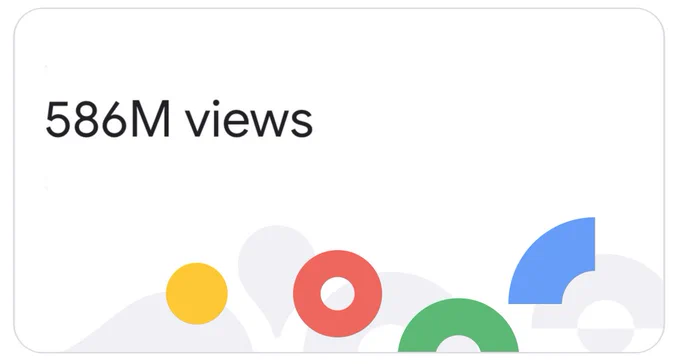 586,000,000 million views online.