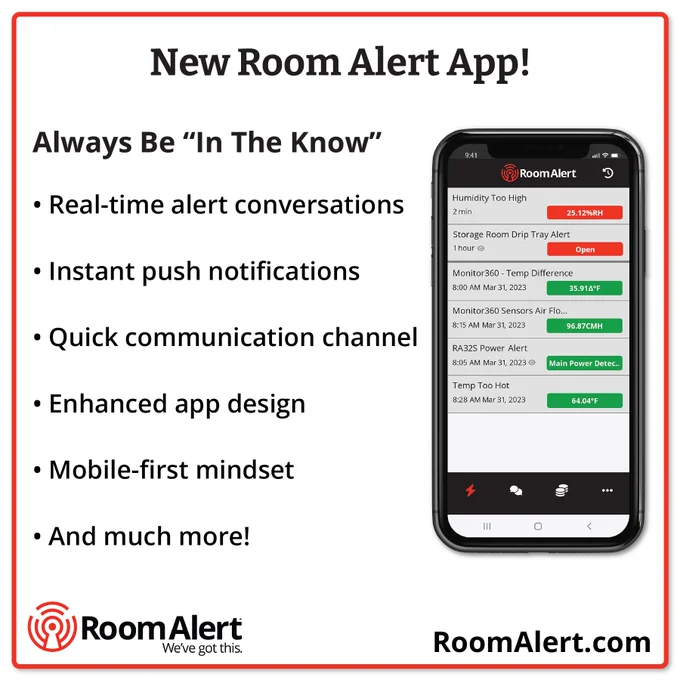 Room Alert mobile app