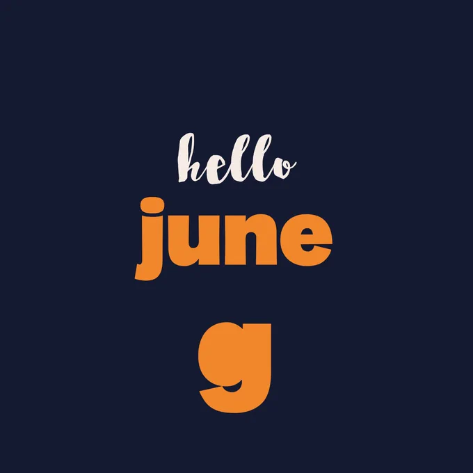 Image text: 'hello June'