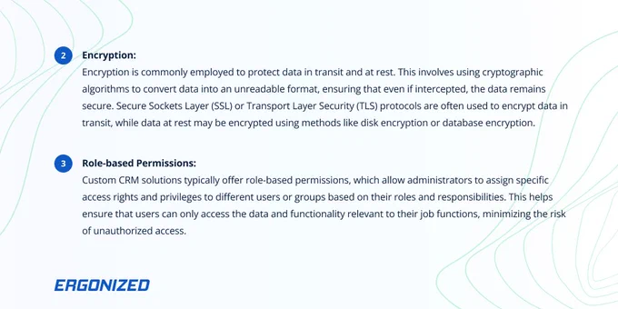 Custom CRM security and data privacy
