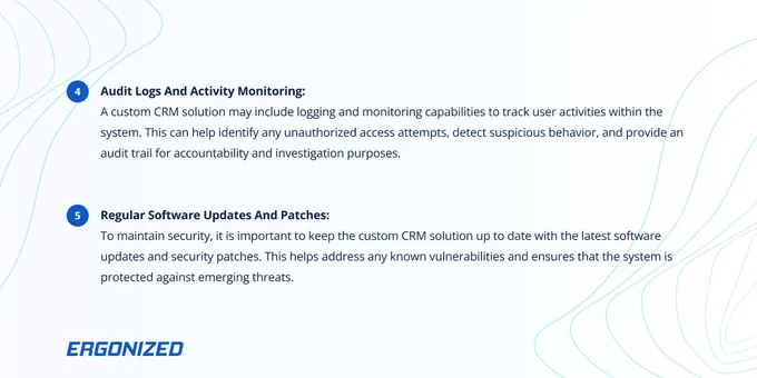 Custom CRM security and data privacy