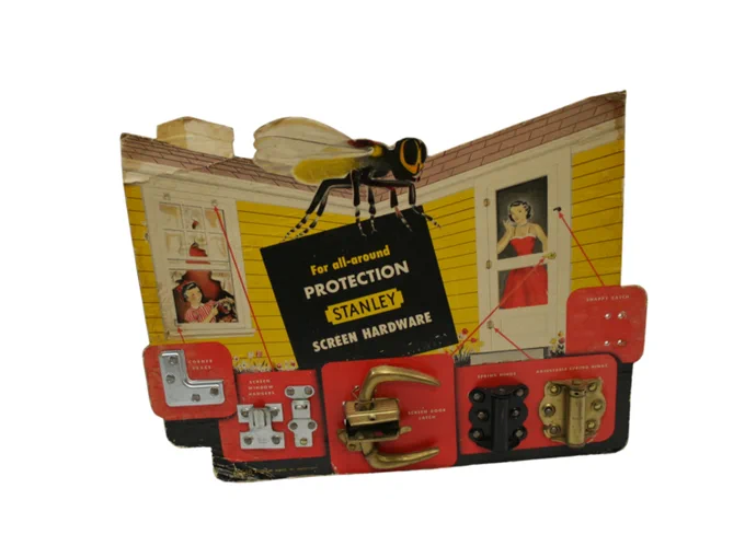 Stanley Screen Door Hardware Advertisement Display, 1950s from the New Britain Industrial Museum