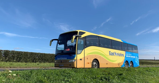 A photo of an East Yorkshire Coaches coach in daytime