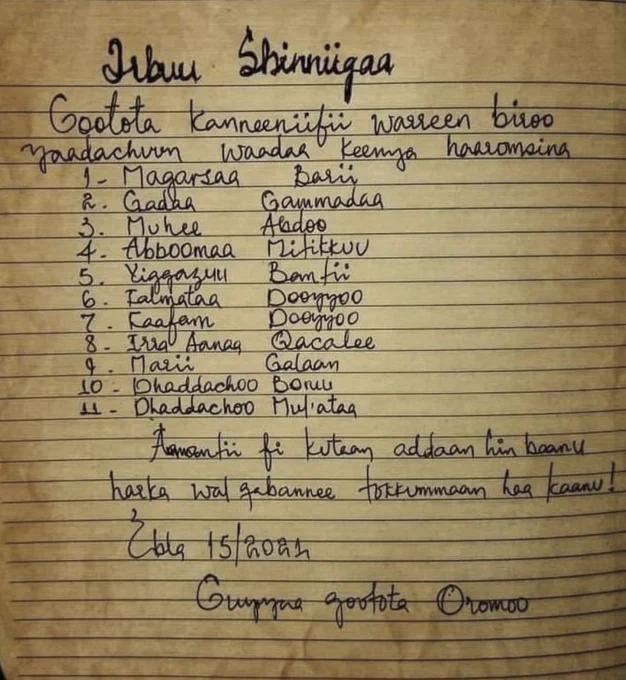 The best example the Oromo martyrs at Shanniga left for them should cement their unity in the face of the current & future crisis.