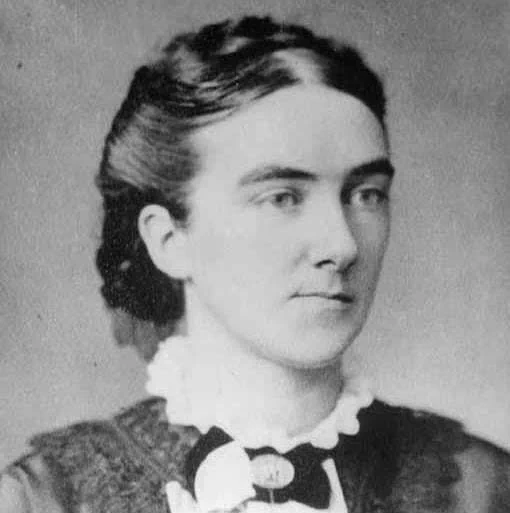 Black and white portrait photo of Ellen Swallow Richards .